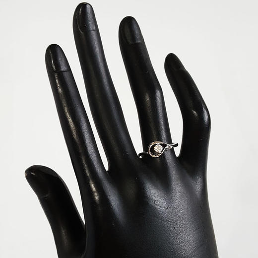 AU750白金简约时尚设计师款0.170克拉钻石戒指13.5号（戒圈可改）270126NJS09 商品图7