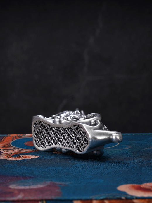 子佩集S999银招财银龙香插【BX0280878】纯银小摆件可转动2406 商品图10