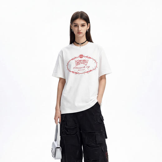 IDEVERRAY高级感绳结设计新品T小个子女正肩上衣情人节送女友T恤 商品图2