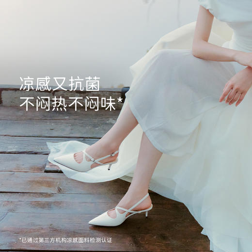 7or9后空高跟鞋春夏新款凉鞋优雅法式水仙 商品图4