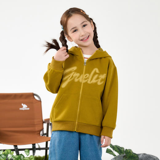 棉花堂春款英文印花帅气针织连帽童装外套- FD61056 商品图5