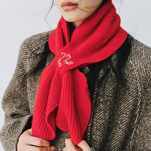 东黎 • 新年款 山羊绒刺绣糖果围巾 5692 商品图4