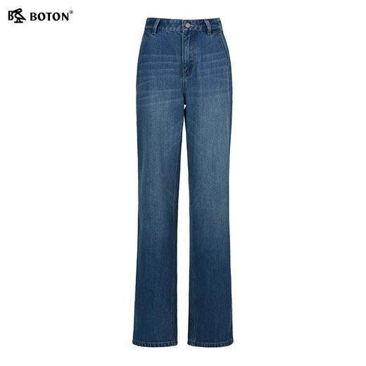 【暖姜纤维】波顿女士秋冬季宽松窄版直筒阔腿牛仔裤通勤休闲百搭长裤LE502325 商品图5