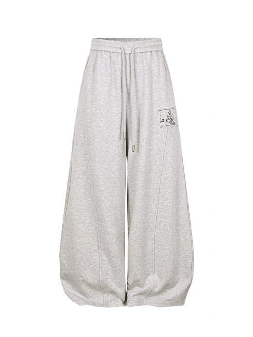 早乙女惠子saotome/STMKZ211753/飞鸟贴布宽松卫裤 商品图3