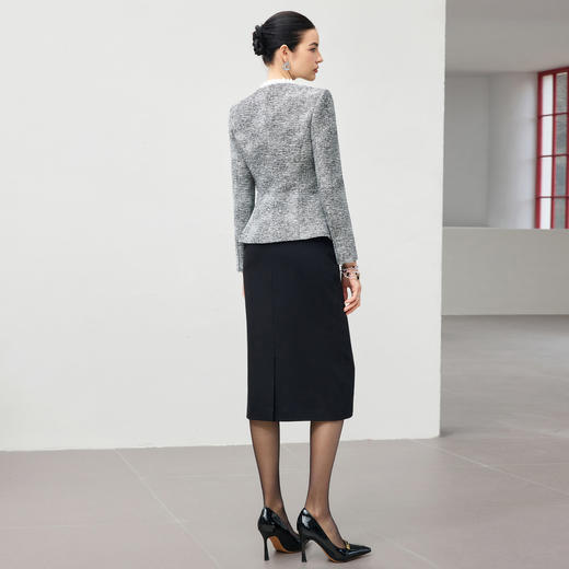 IWY/小香风粗花呢西装外套女职业装套裙轻奢通勤两件套气质正装J26C268+24S658 商品图4