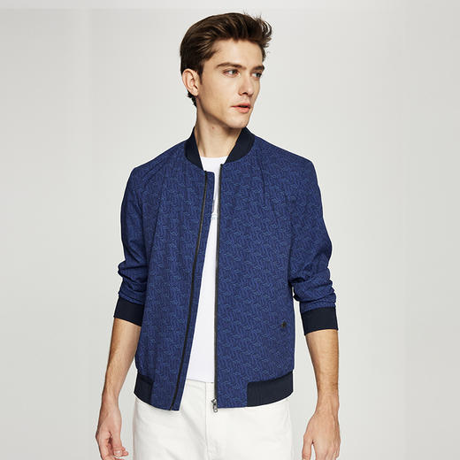 【泡泡纱肌理】德鲨短款棒球领夹克男青年春季新款休闲上衣外套 商品图1