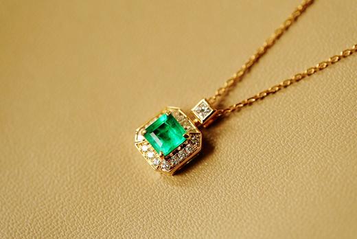 0.67ct祖母绿锁骨链 商品图1