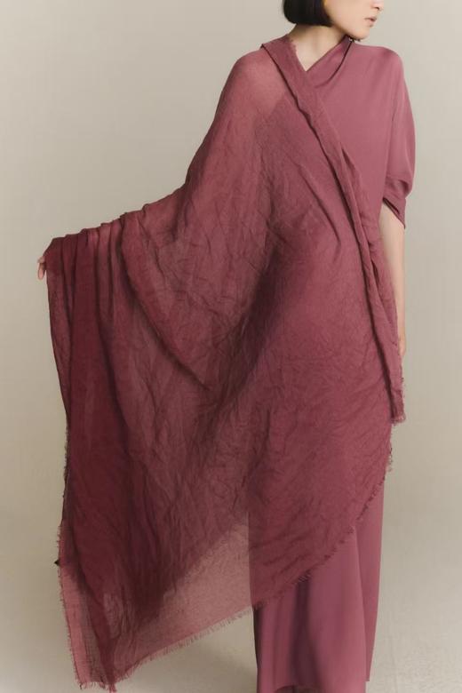 Cortana 26PS 绛粉felara丝羊绒渐变围巾 商品图0