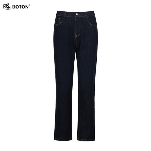 波顿男士秋冬牛仔裤宽松直筒法棍裤抓毛底通勤百搭休闲长裤ME979325 商品图4