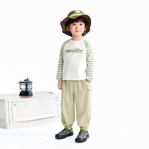 【实体店同款】男女童全腰梭织长裤夏季新款安奈儿童装XM626101 商品图3