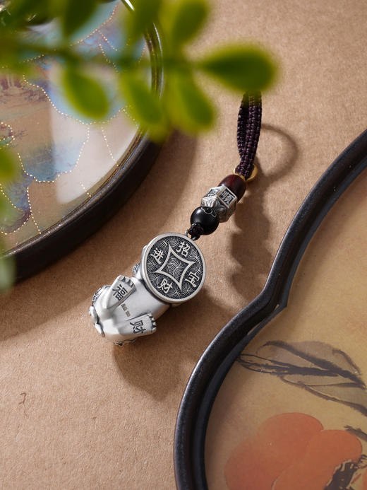 子佩集S999银【时运亨通】挂件【Q2284500-1】纯银小摆件钥匙扣2406 商品图2