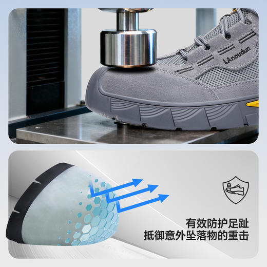 26年新款夏季绝缘10KV劳保鞋男欧标玻纤头防砸加厚4.0凯夫拉防刺橡胶底舒适透气安全鞋工作鞋 商品图6