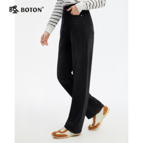 【四面弹】波顿女士春夏季美式休闲宽松直筒弹力牛仔长裤LE366125