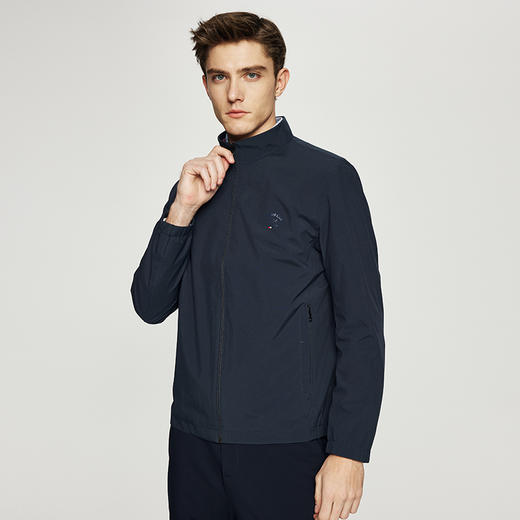 德鲨鲨鱼休闲立领夹克男2026春季新款纯色上衣男短款外套 商品图2