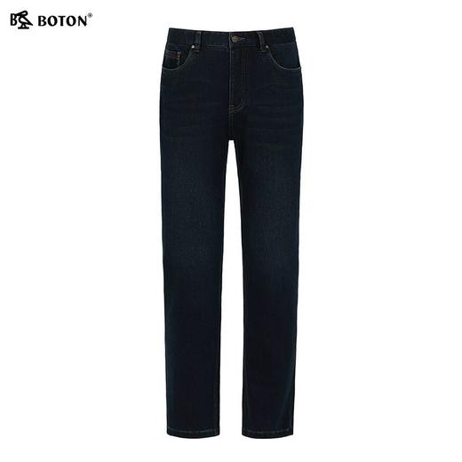 波顿男士秋冬季牛仔裤修身加毛底通勤复古百搭休闲时尚长裤ME978325 商品图4