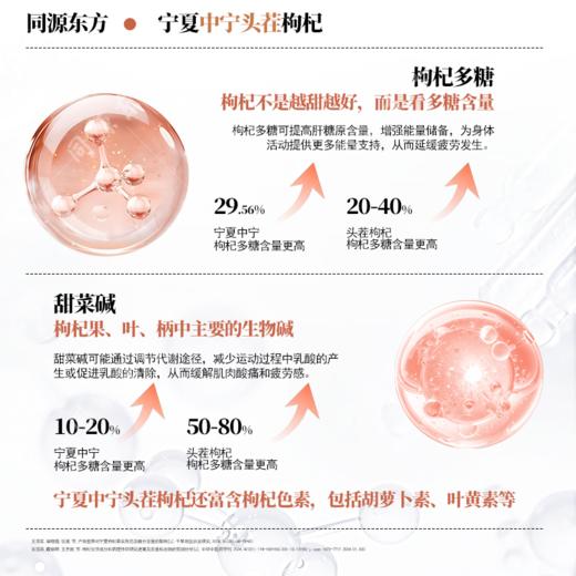 同源东方枸杞子 250克/罐 宁夏中宁头茬枸杞王 高品质大果 无硫不染色 昔日贡品 枸杞多糖和甜菜碱成分高 上浮率高 商品图2