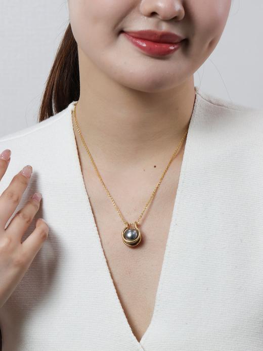 【挚友限定】18k金大溪地铂金灰珍珠吊坠14-15mm 商品图0