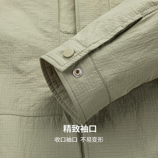 【易打理】圣得西肌理格纹工装夹克2026新款春季男款时尚翻领外套 商品图8