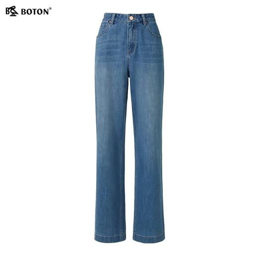 波顿女士春夏季宽松直筒垂感棉质牛仔长裤LE360125 商品图5