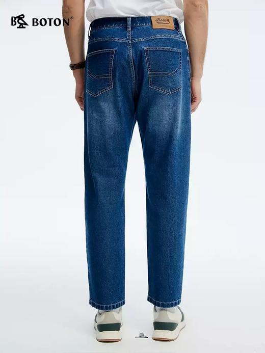 波顿男士春夏季牛仔裤小直筒棉弹力舒适怀旧洗水高端美式长裤子ME966125 商品图2