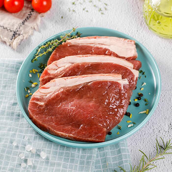 恒都 牛肉生鲜冷冻 原切西冷眼肉 整切牛排 国产牛排C礼盒 1110g 商品图2