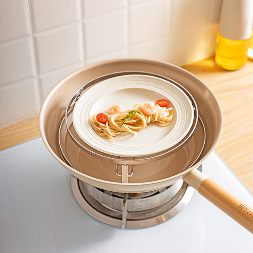 摩登主妇304不锈钢蒸架厨房多功能置物架台面隔热架家用蒸煮支架 商品图1