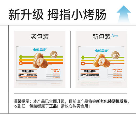 【小熊早安】拇指小烤肠200g/盒  拇指大小，好煎易熟，只选用无抗认证猪肉，孩子放心吃 商品图9