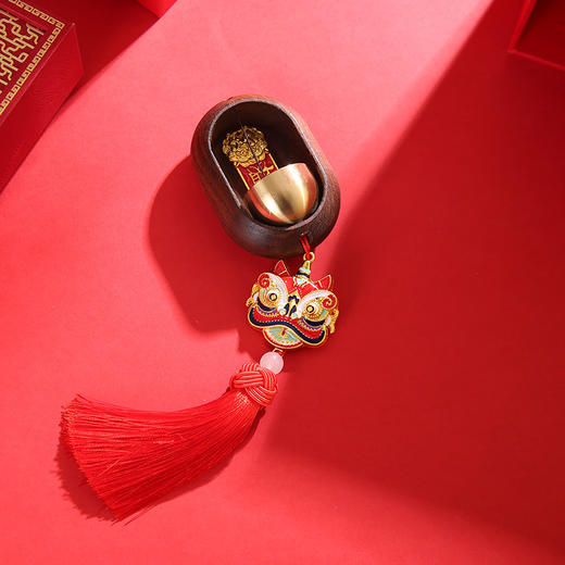 【祈愿吉品】狮狮如意·财神风铃门挂本命年幸运物挂饰家居 商品图1