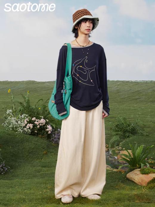 早乙女惠子saotome/STMKZ14016/酵洗阔腿牛仔裤 商品图2