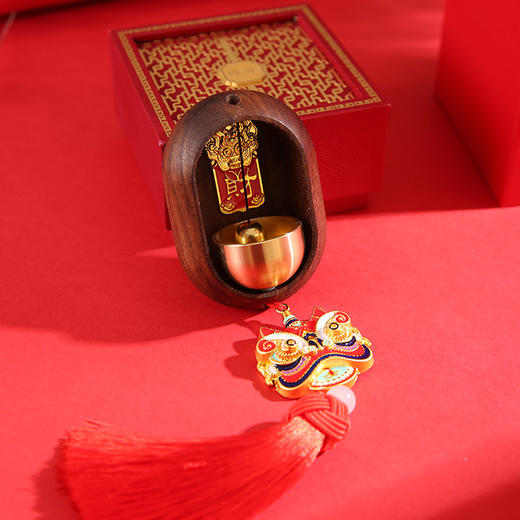【祈愿吉品】狮狮如意·财神风铃门挂本命年幸运物挂饰家居 商品图2