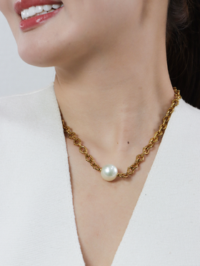 【挚友限定】S925银 干枯玫瑰珍珠项链15-16mm