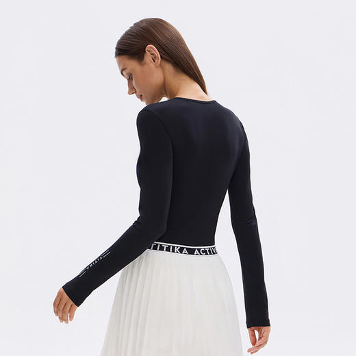 TITIKA小怪兽长袖修身T恤女跑步运动休闲瑜伽普拉提上衣21236 商品图1