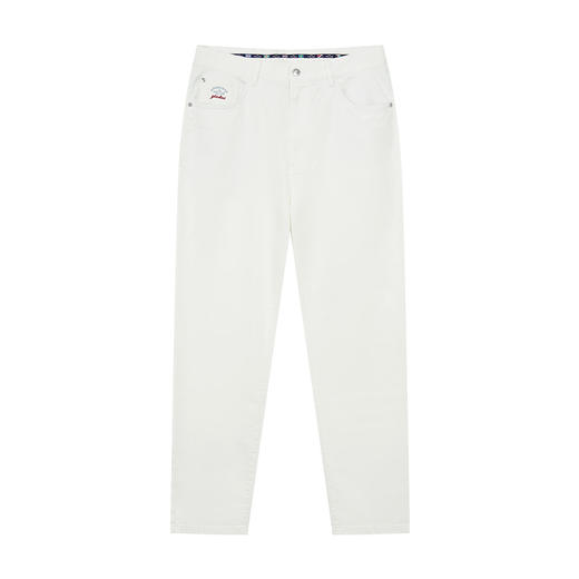 【莱赛尔】德鲨鲨鱼白色牛仔裤男2026夏季新款直筒长裤子 商品图4