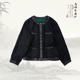 ³【南宋香云纱新中式国风排扣长袖外套】100桑蚕丝 536046 XN03-SD-NSSF