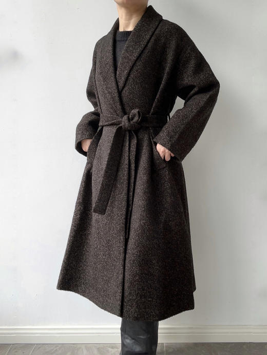DONSEE10｜DS10AW2507-D 肌理棕 自然肌理长款大衣 商品图0
