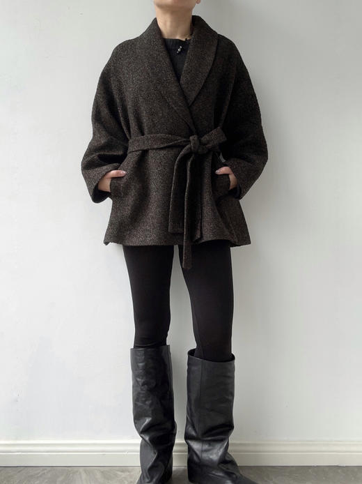 DONSEE10｜DS10AW2508-D 肌理棕 自然肌理短外套 商品图1