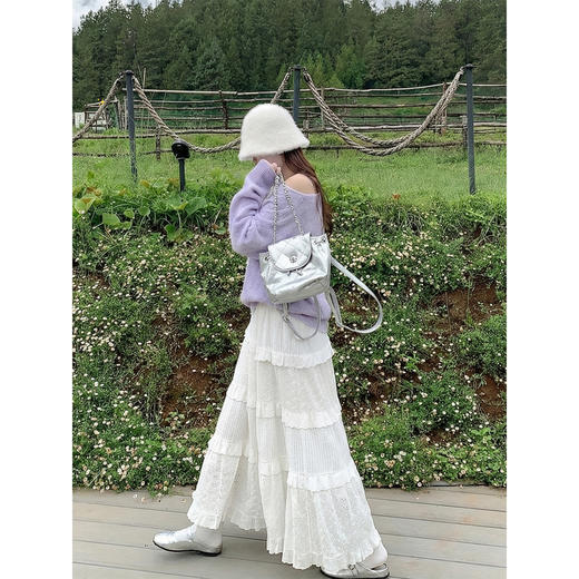 <曾小咸推荐>2.14现货秒杀 ！微信超特价！韩系露肩斜肩针织衫 日常209.99 立减120 秒杀89.99！！ 商品图4