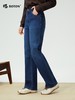 波顿女士秋冬高腰直筒牛仔裤｜空气感弹力 松弛包容 通勤日常显瘦长裤LE386325 商品缩略图3