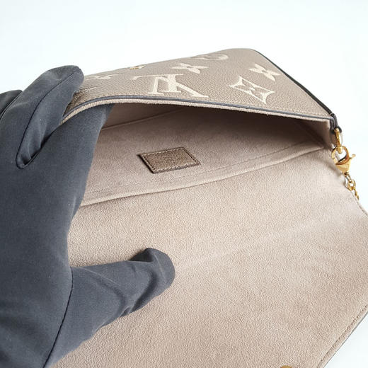 【95新】LV路易威登POCHETTE FELICIE 链条包M82610大象灰全皮三合一链条包单肩包女士060226AK12 商品图8