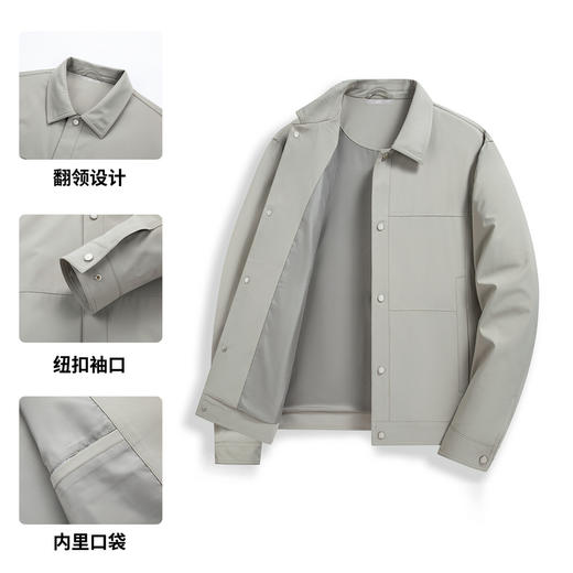 【易打理】圣得西商务夹克标准版型2026春季新品翻领男士轻奢外套 商品图4