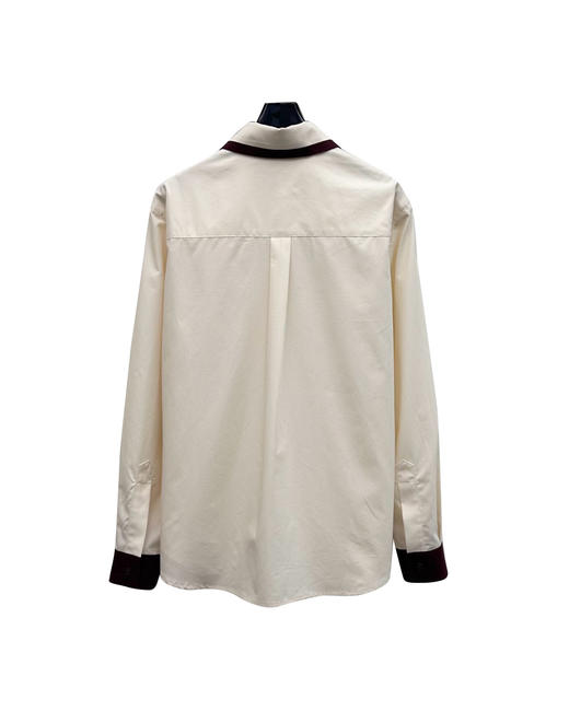 女款拼接刺绣长袖衬衫 可配套装zh025 商品图1