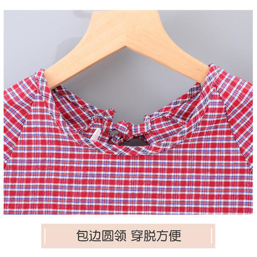 【棉布面料舒适透气❗️包边圆领穿脱方便】时尚格子长袖罩衣厨房做饭女士防油污反穿衣成人拉链口袋长袖围裙。jd 商品图2