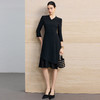 IWY/春季新款黑色连衣裙女收腰显瘦通勤裙高级感职业裙装25Q861 商品缩略图2