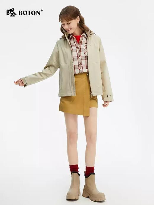 [不易皱]波顿春秋季女士美式休闲连帽短款夹克外套LJ929125 商品图1