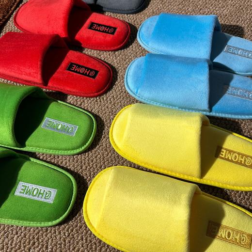 雀说爆款记忆海绵防滑轻便家居拖鞋室内方头拖鞋ALW 商品图3