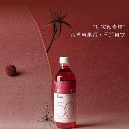 喜茶爆汁杨梅绿妍果汁茶饮料450ml 商品图0