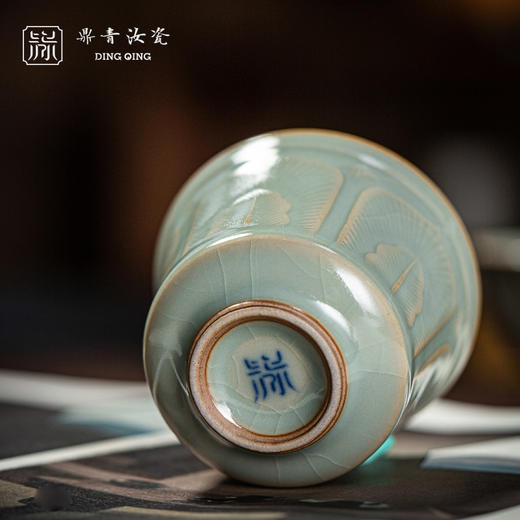 问鼎鼎青系列井泉幽兰套组（井栏壶 掬泉杯） 商品图5