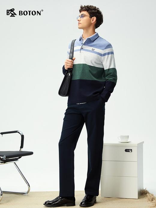 【长绒棉】波顿男士秋冬季休闲裤直筒修身棉弹力高端通勤休闲长裤ME976325 商品图1