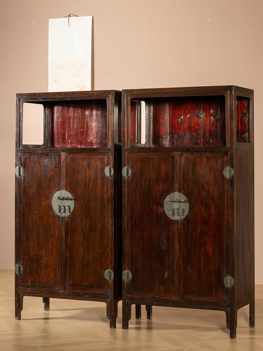 清	红木亮格柜（一对） 商品图0