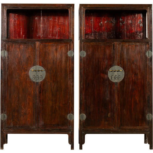 清	红木亮格柜（一对） 商品图5